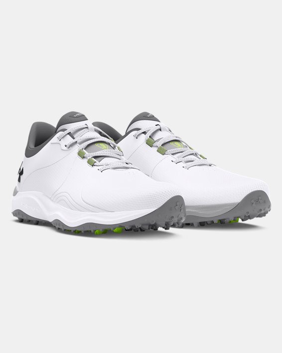 Men's UA Drive Pro Spikeless Golf Shoes in White image number 3